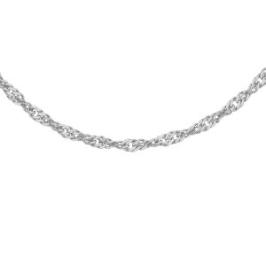 Italian crafted twisted curb chain in sterling silver 30”