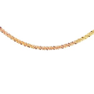 Italian crafted three tone tocalle chain in silver, gold and rose gold plating 16”