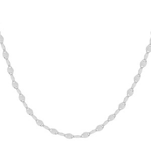 Italian crafted oval mirror chain in sterling silver 30"