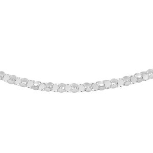 Italian crafted Popcorn chain in sterling silver 18"
